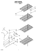 UNIT PARTS Diagram and Parts List for EV150FXKQ05  Whirlpool Freezer