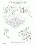 UPPER RACK AND TRACK PARTS Diagram and Parts List for KUDE60FVPA1  KitchenAid Dishwasher