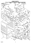 LINER PARTS Diagram and Parts List for KTRS19KKBT03  KitchenAid Refrigerator