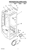 REFRIGERATOR LINER PARTS Diagram and Parts List for ED5CHQXKQ06  Whirlpool Refrigerator