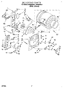 BULKHEAD Diagram and Parts List for RGX6646AL1  Roper Dryer