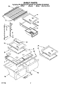 SHELF PARTS, OPTIONAL PARTS Diagram and Parts List for ET1LFKXKS07  Whirlpool Refrigerator