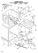 LINER Diagram and Parts List for ET8WTKXKQ07  Whirlpool Refrigerator