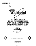 FRONT DOOR Diagram and Parts List for SM958PEPW1  Whirlpool Range