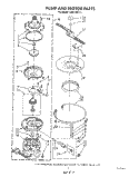 PUMP AND MOTOR Diagram and Parts List for DU8116XT3  Whirlpool Dishwasher