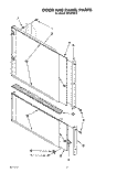 DOOR AND PANEL Diagram and Parts List for KPDJ630Y0  KitchenAid Dishwasher