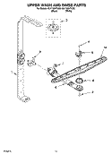 UPPER WASH AND RINSE PARTS Diagram and Parts List for GU1108XTLQ0  Whirlpool Dishwasher