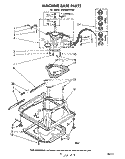 MACHINE BASE Diagram and Parts List for LA5400XPW3  Whirlpool Washer