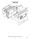 DOOR Diagram and Parts List for KEDS100SCB1  KitchenAid Range