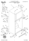 CABINET Diagram and Parts List for 3VET19NKFN02  Whirlpool Refrigerator