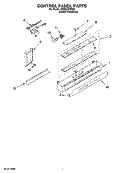 CONTROL PANEL PARTS Diagram and Parts List for KSSS42FMX03  KitchenAid Refrigerator