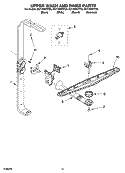 UPPER WASH AND RINSE PARTS Diagram and Parts List for DU1100XTPB6  Whirlpool Dishwasher