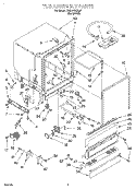 TUB ASSEMBLY Diagram and Parts List for TUD5700EQ3  Estate Dishwasher