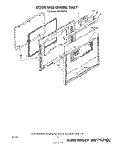 DOOR AND DRAWER Diagram and Parts List for RM278BXS0  Whirlpool Microwave Oven Combo