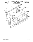CONTROL PANEL Diagram and Parts List for RS610PXYH4  Whirlpool Range