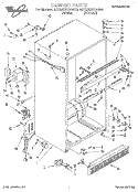 CABINET Diagram and Parts List for 3ET22DKXAN00  Whirlpool Refrigerator
