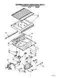 COMPARTMENT SEPARATOR Diagram and Parts List for ET20PKXXW01  Whirlpool Refrigerator