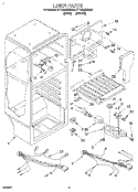 LINER, LIT/OPTIONAL Diagram and Parts List for RT14DMXDN00  Roper Refrigerator