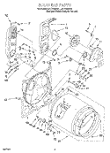 BULKHEAD Diagram and Parts List for LGC7848DQ1  Whirlpool Dryer