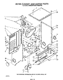 DRYER CABINET AND MOTOR Diagram and Parts List for LT4900XSW1  Whirlpool Washer Dryer Combo