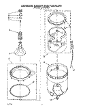 AGITATOR, BASKET AND TUB Diagram and Parts List for 6LA5400XWW1  Whirlpool Washer