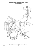 MAGNETRON AND AIRFLOW Diagram and Parts List for MW8650XS1  Whirlpool Microwave