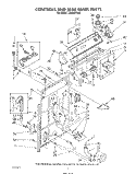 CONTROLS AND REAR PANEL Diagram and Parts List for LA6800XTF0  Whirlpool Washer