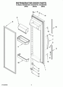 REFRIGERATOR DOOR PARTS Diagram and Parts List for ED2CHQXVB01  Whirlpool Refrigerator