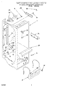 REFRIGERATOR LINER Diagram and Parts List for 4KSRS22QDW00  KitchenAid Refrigerator