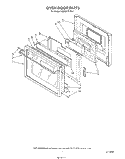 OVEN DOOR Diagram and Parts List for KEMS376TBL2  KitchenAid Microwave Oven Combo