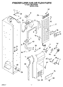 FREEZER LINER AND AIR FLOW PARTS Diagram and Parts List for KSSC36QKS02  KitchenAid Refrigerator
