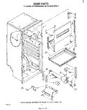 LINER , LIT/OPTIONAL Diagram and Parts List for EL15MNXMWR0  Whirlpool Refrigerator