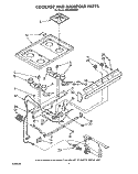 COOKTOP AND MANIFOLD, LIT/OPTIONAL Diagram and Parts List for SF0100SRW7  Whirlpool Range