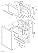 DOOR Diagram and Parts List for 2VET22NKJW01  Whirlpool Refrigerator