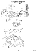MACHINE BASE PARTS Diagram and Parts List for GCAM2792MQ0  Whirlpool Washer