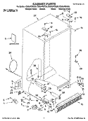 CABINET PARTS Diagram and Parts List for CS22AFXKQ05  Crosley Refrigerator