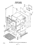 OVEN, LIT/OPTIONAL Diagram and Parts List for SF3100EKW0  Whirlpool Range