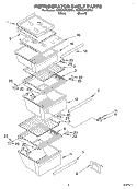 REFRIGERATOR SHELF Diagram and Parts List for KSRD25FKWH01  KitchenAid Refrigerator