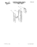 CONTROL PANEL Diagram and Parts List for MG3090XBB0  Whirlpool Microwave