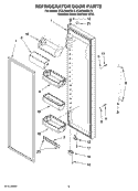 REFRIGERATOR DOOR PARTS Diagram and Parts List for EC3JHAXRL13  Whirlpool Refrigerator