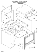 EXTERNAL OVEN Diagram and Parts List for SF380PEWN0  Whirlpool Range