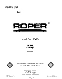 COVER Diagram and Parts List for C3408B1  Roper Range