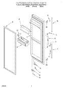 REFRIGERATOR DOOR Diagram and Parts List for GD27DFXFB00  Whirlpool Refrigerator