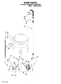 PUMP PARTS, OPTIONAL PARTS (NOT INCLUDED) Diagram and Parts List for WTW6700TW1  Whirlpool Washer