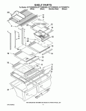 SHELF PARTS Diagram and Parts List for W1TXEMMWS04  Whirlpool Refrigerator