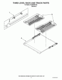 THIRD LEVEL RACK AND TRACK PARTS Diagram and Parts List for KUDE60HXSS2  KitchenAid Dishwasher