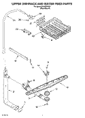 UPPER DISHRACK AND WATER FEED Diagram and Parts List for DP940PWKM1  Whirlpool Dishwasher