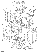 CHASSIS PARTS Diagram and Parts List for YSF379LEMB0  Whirlpool Range