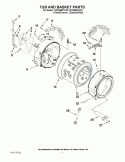 TUB AND BASKET PARTS Diagram and Parts List for WFW9500TC00  Whirlpool Washer