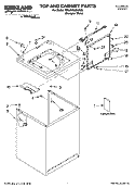 TOP AND CABINET PARTS Diagram and Parts List for 7MSAWS800MQ0  Whirlpool Washer